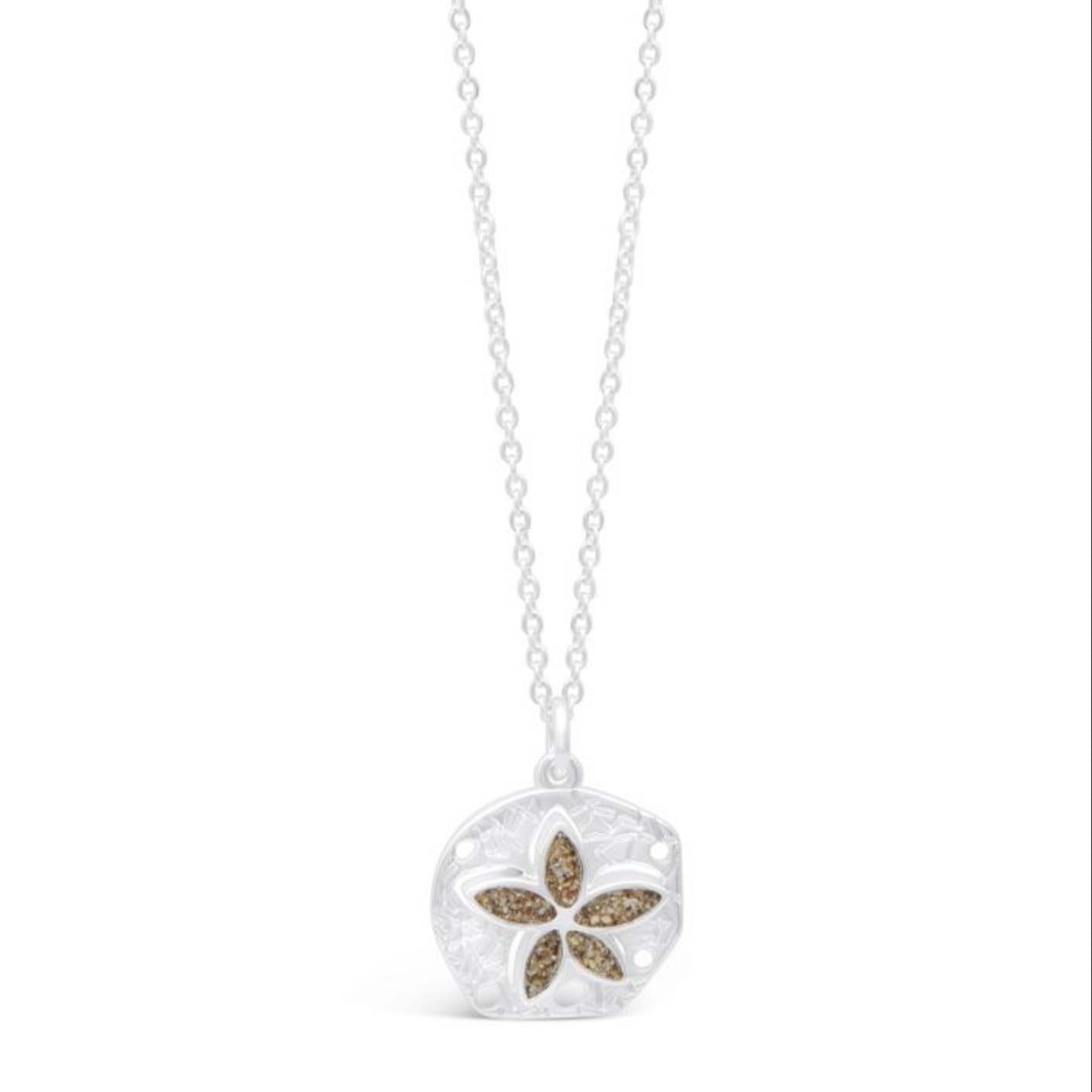 Explorer Sand Dollar Necklace - Silver - Hatteras Island Sand