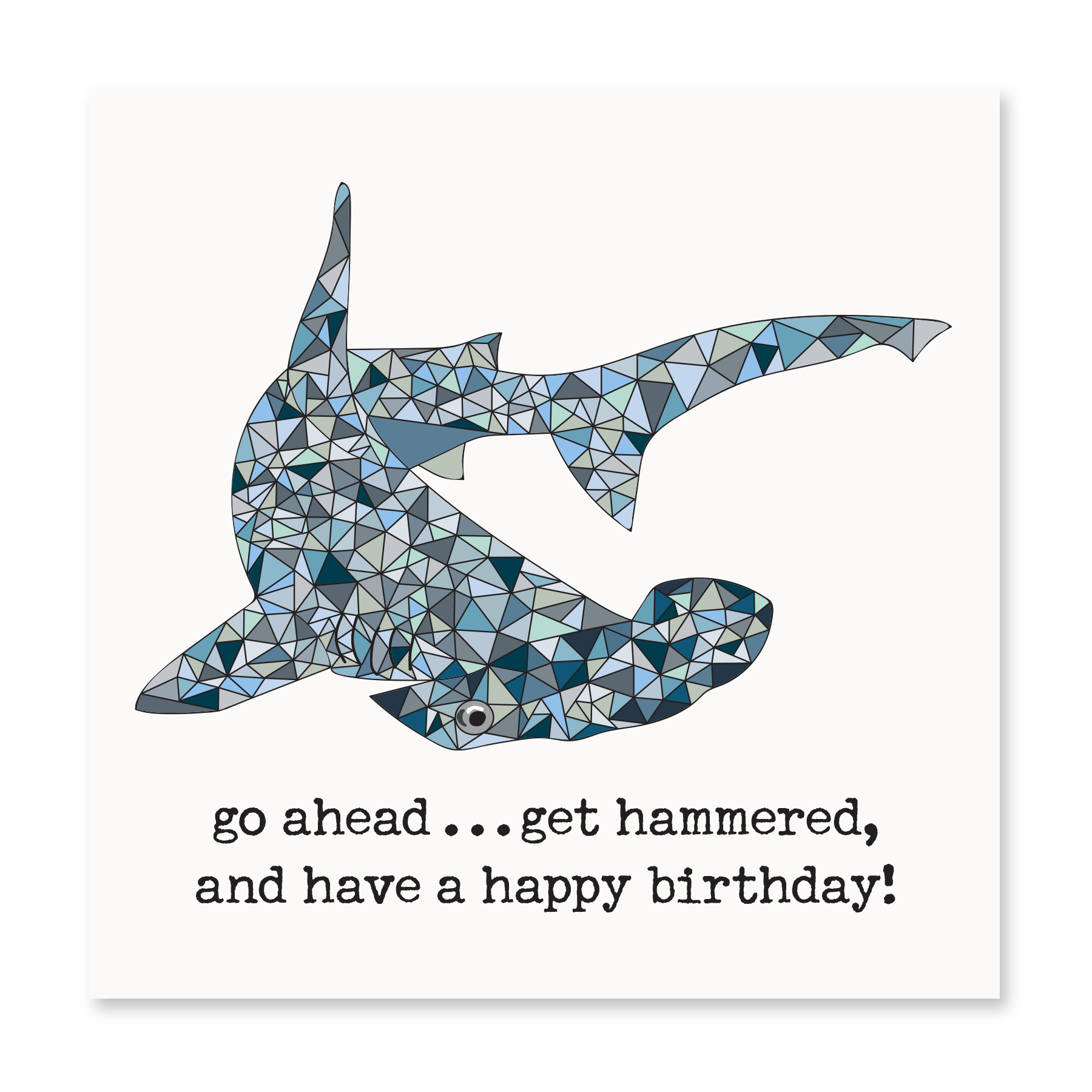 Hammerhead Shark Birthday Greeting Card
